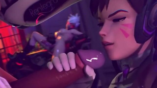 Фута, глубокий минет, минет, GIF